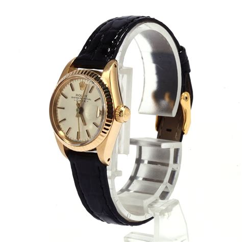 rolex leather strap ladies